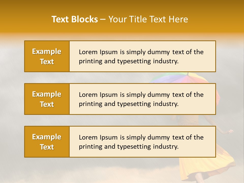 Action Person Striped PowerPoint Template
