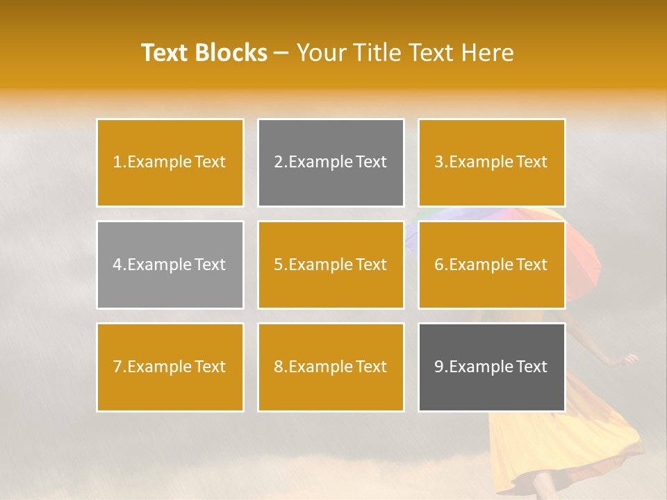Action Person Striped PowerPoint Template