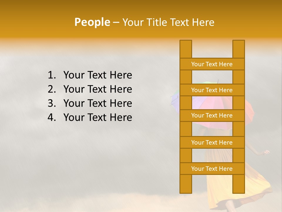 Action Person Striped PowerPoint Template