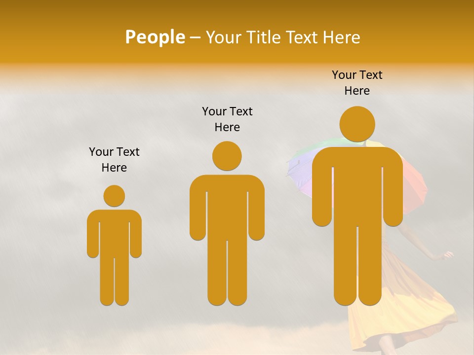 Action Person Striped PowerPoint Template