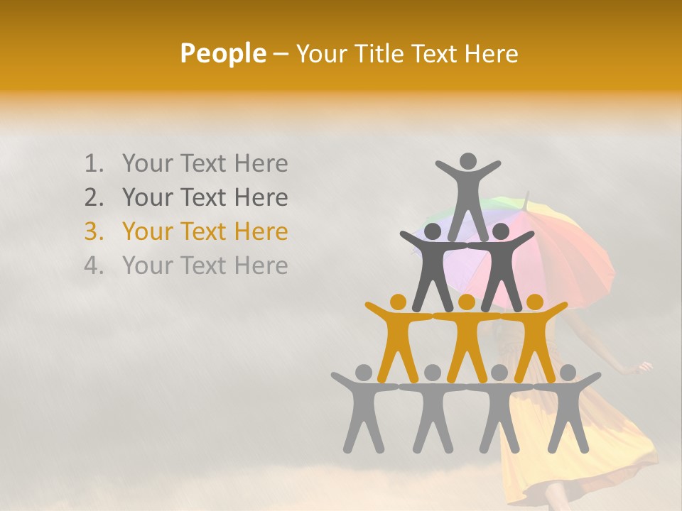 Action Person Striped PowerPoint Template