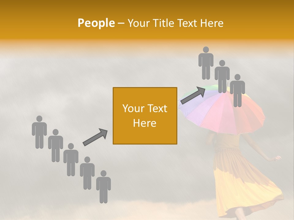 Action Person Striped PowerPoint Template