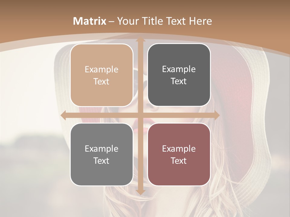 Caucasian Woman Face PowerPoint Template