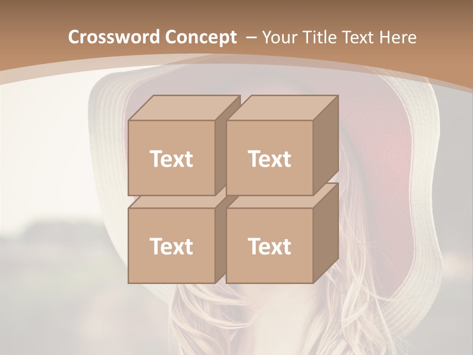 Caucasian Woman Face PowerPoint Template