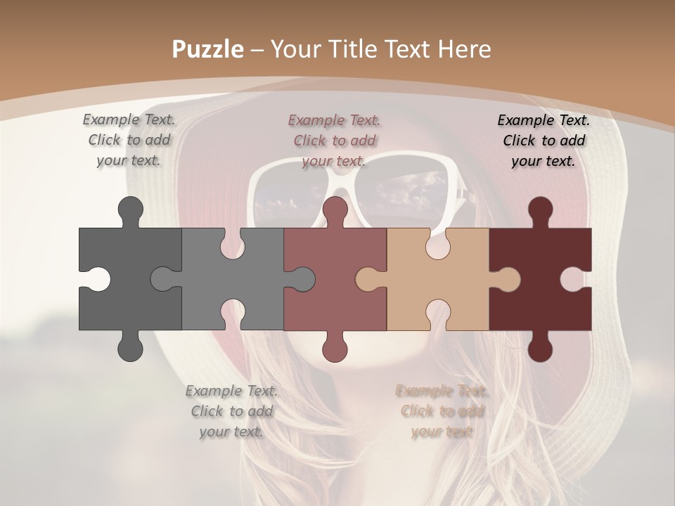 Caucasian Woman Face PowerPoint Template