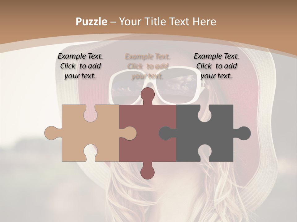 Caucasian Woman Face PowerPoint Template