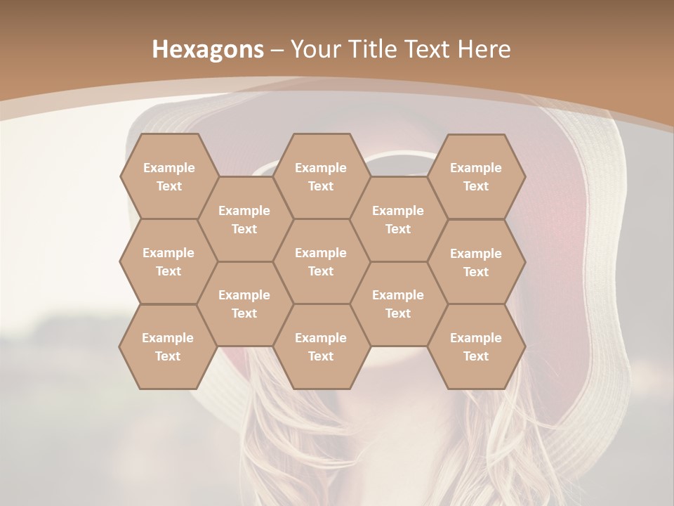 Caucasian Woman Face PowerPoint Template