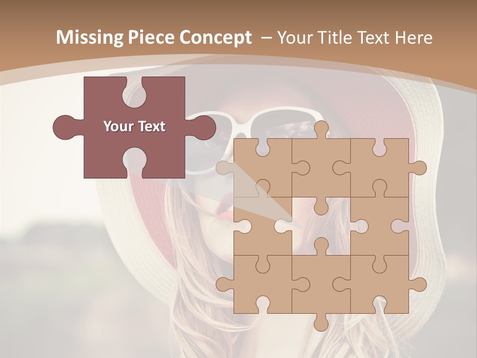 Caucasian Woman Face PowerPoint Template