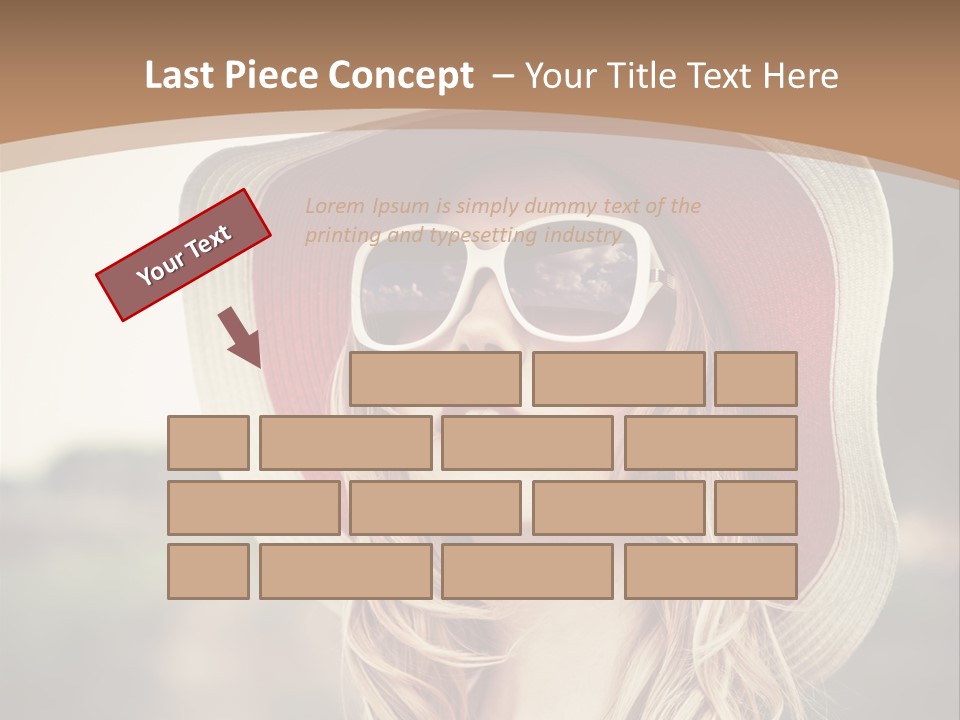 Caucasian Woman Face PowerPoint Template