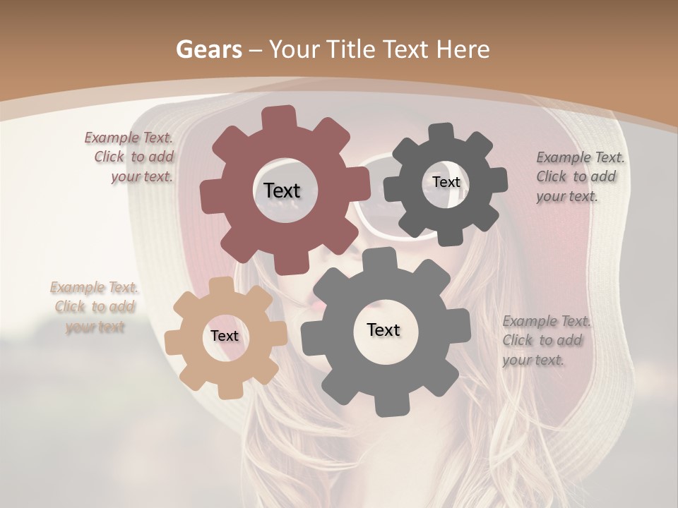 Caucasian Woman Face PowerPoint Template