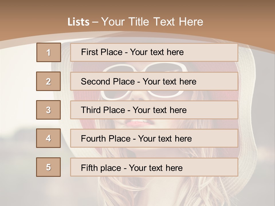 Caucasian Woman Face PowerPoint Template