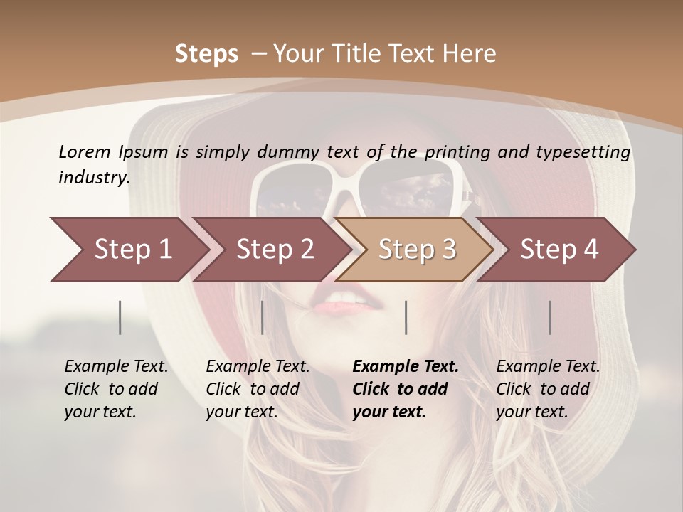 Caucasian Woman Face PowerPoint Template