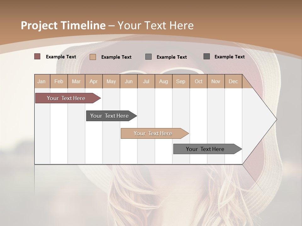 Caucasian Woman Face PowerPoint Template
