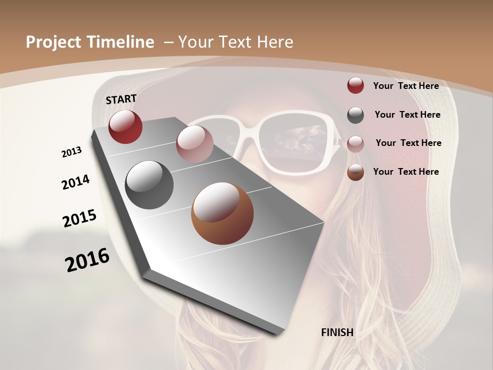 Caucasian Woman Face PowerPoint Template