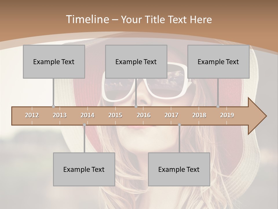 Caucasian Woman Face PowerPoint Template