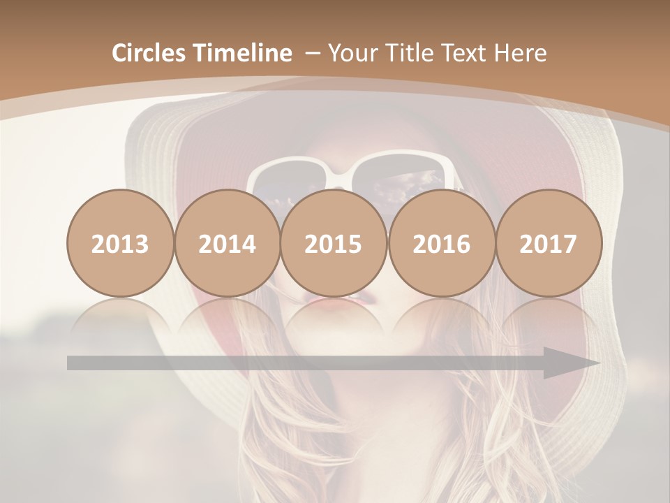 Caucasian Woman Face PowerPoint Template