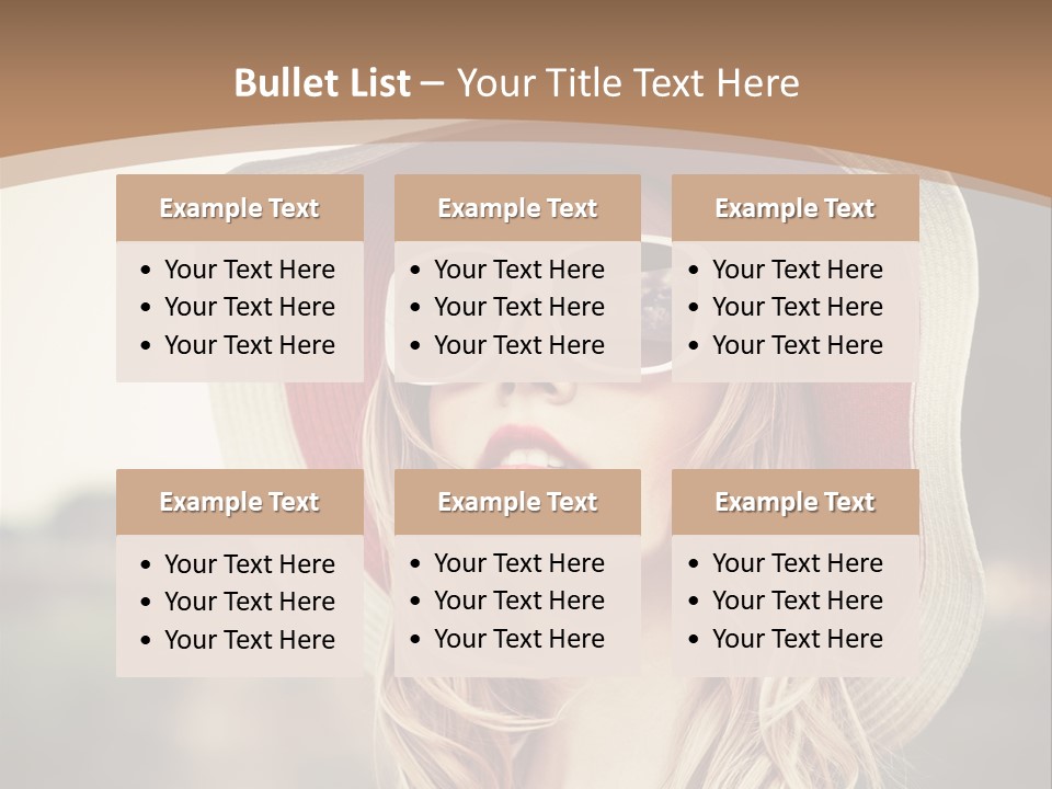 Caucasian Woman Face PowerPoint Template