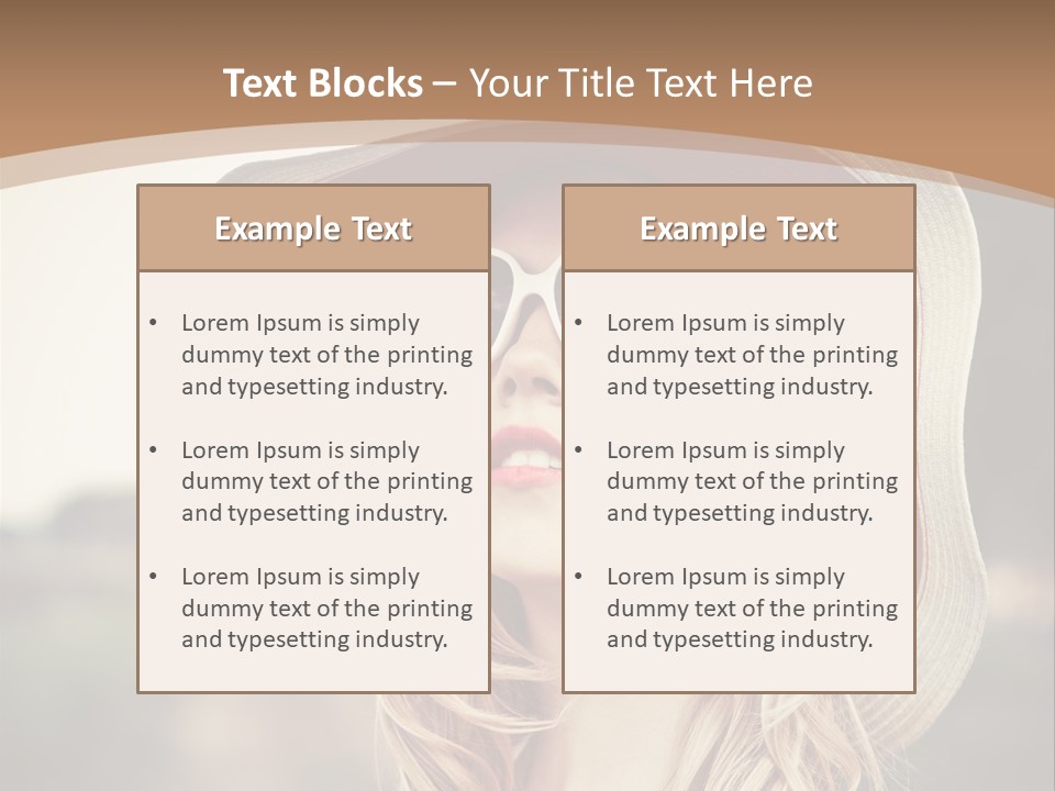 Caucasian Woman Face PowerPoint Template
