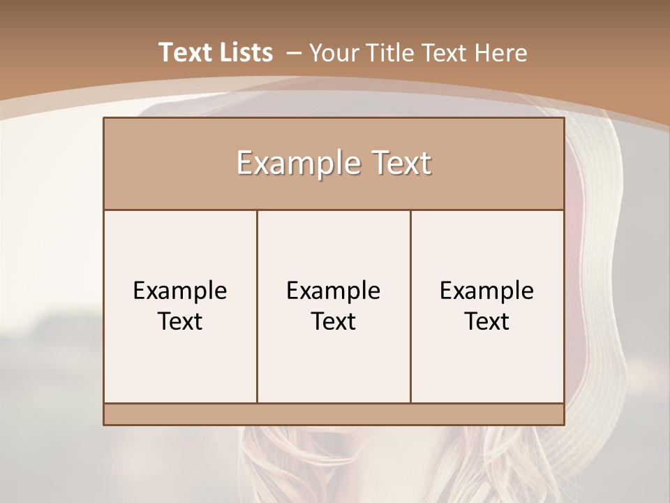 Caucasian Woman Face PowerPoint Template