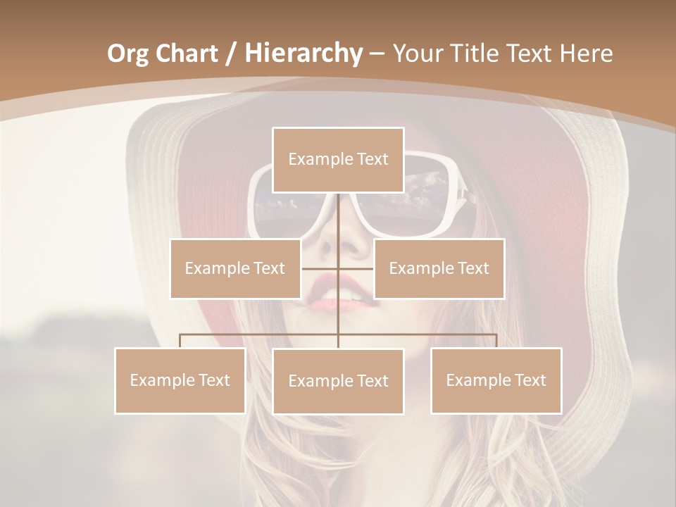 Caucasian Woman Face PowerPoint Template