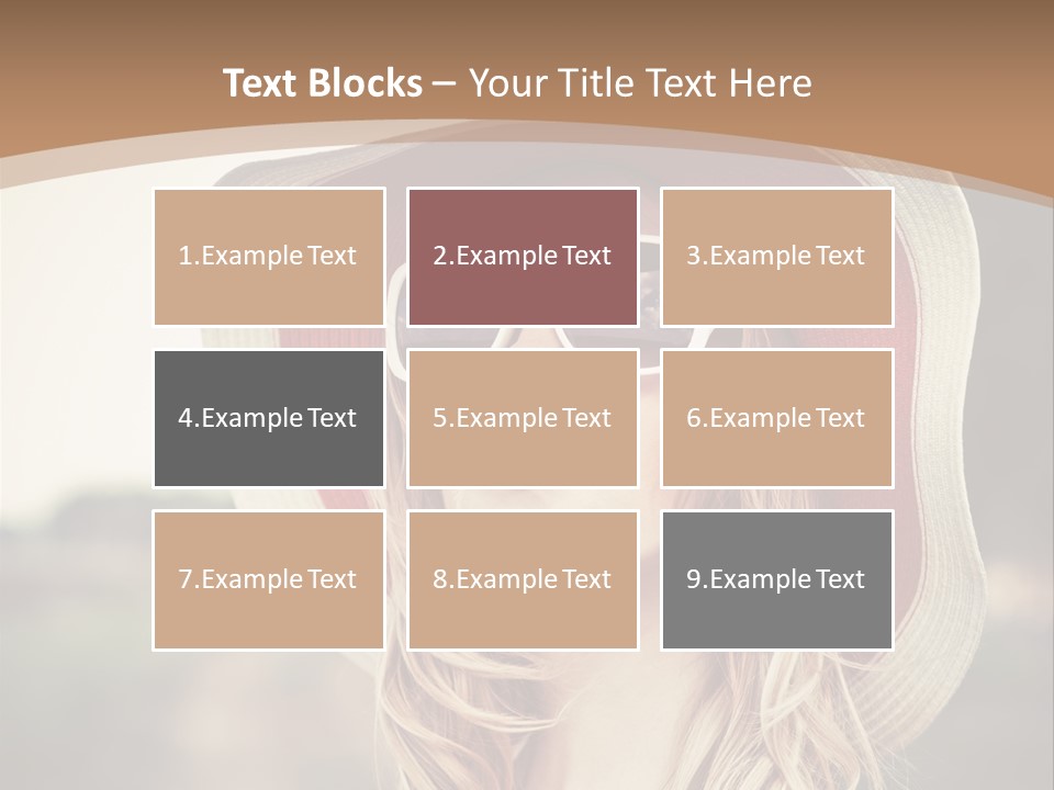 Caucasian Woman Face PowerPoint Template