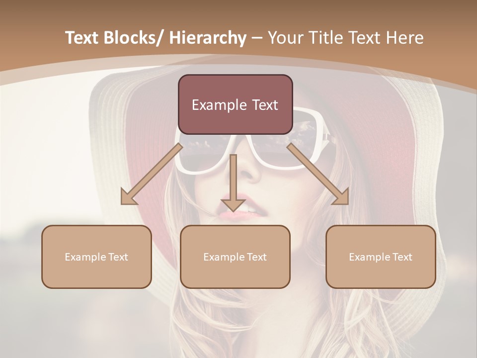 Caucasian Woman Face PowerPoint Template