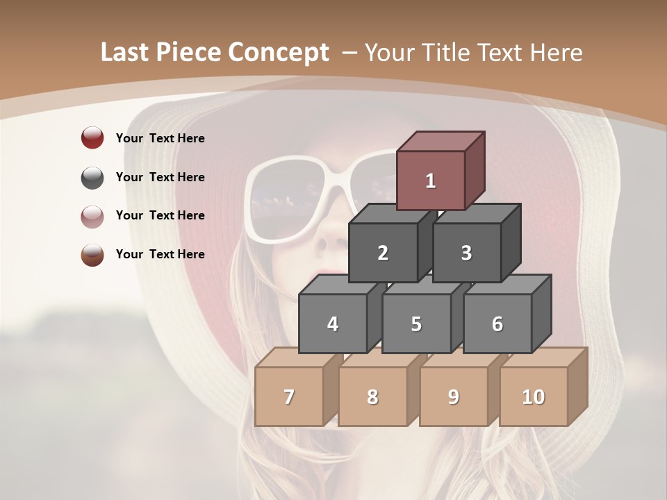 Caucasian Woman Face PowerPoint Template