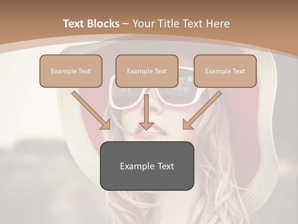 Caucasian Woman Face PowerPoint Template