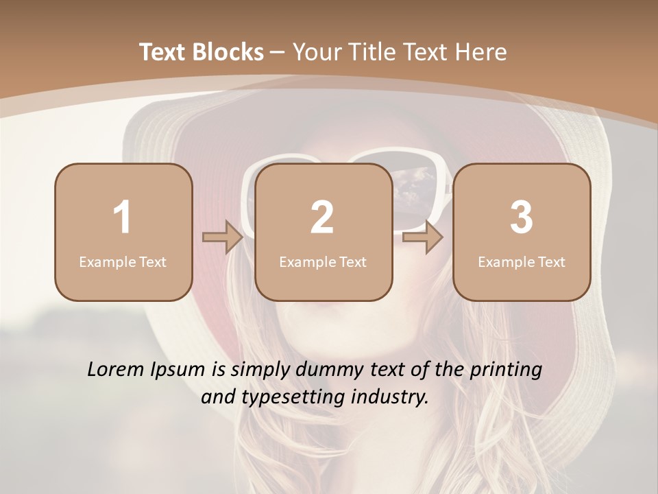 Caucasian Woman Face PowerPoint Template