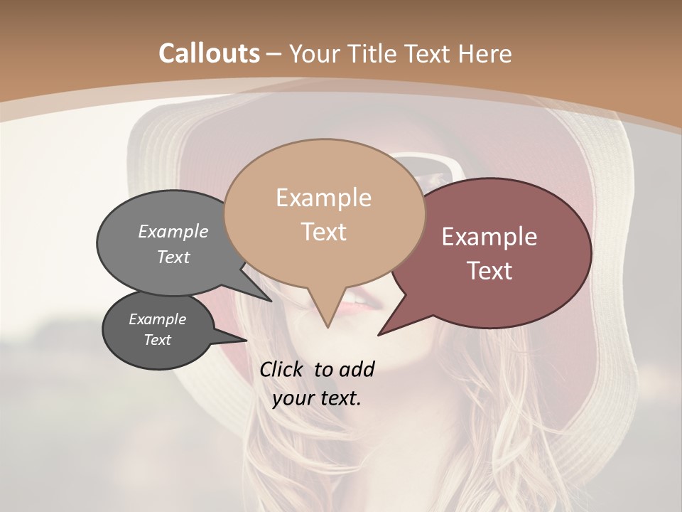 Caucasian Woman Face PowerPoint Template