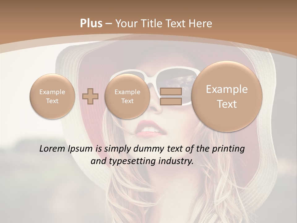 Caucasian Woman Face PowerPoint Template