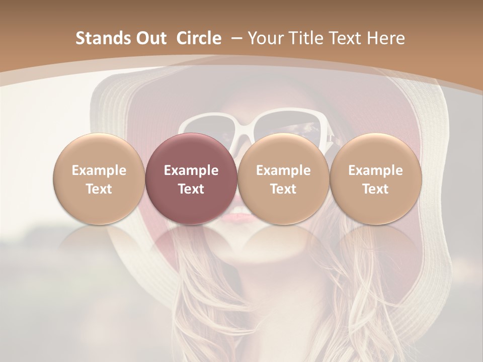 Caucasian Woman Face PowerPoint Template