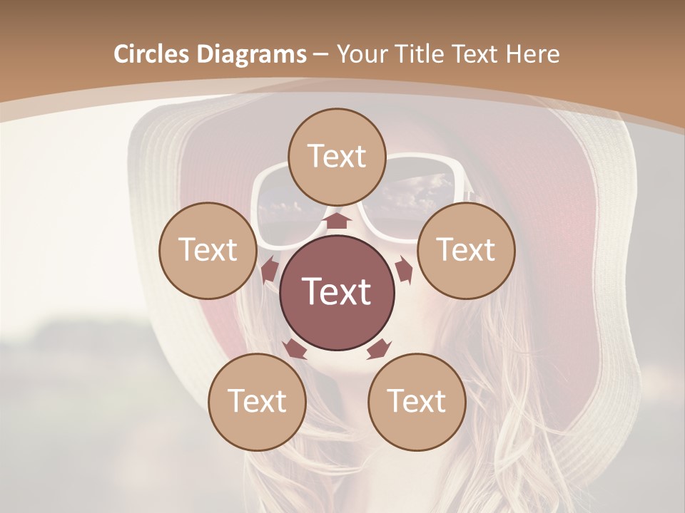 Caucasian Woman Face PowerPoint Template