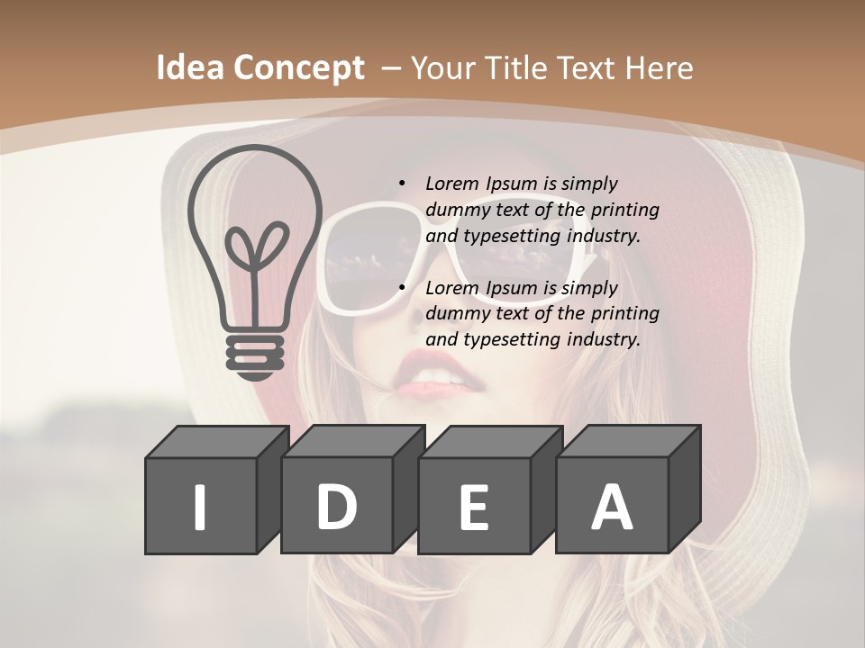 Caucasian Woman Face PowerPoint Template