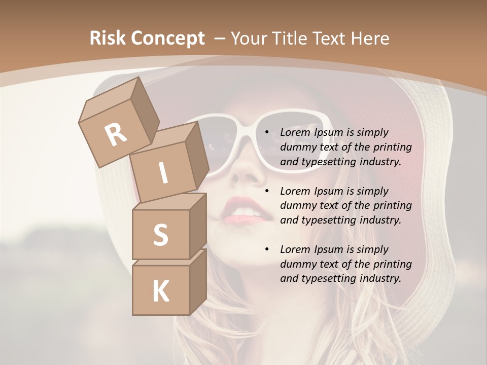 Caucasian Woman Face PowerPoint Template