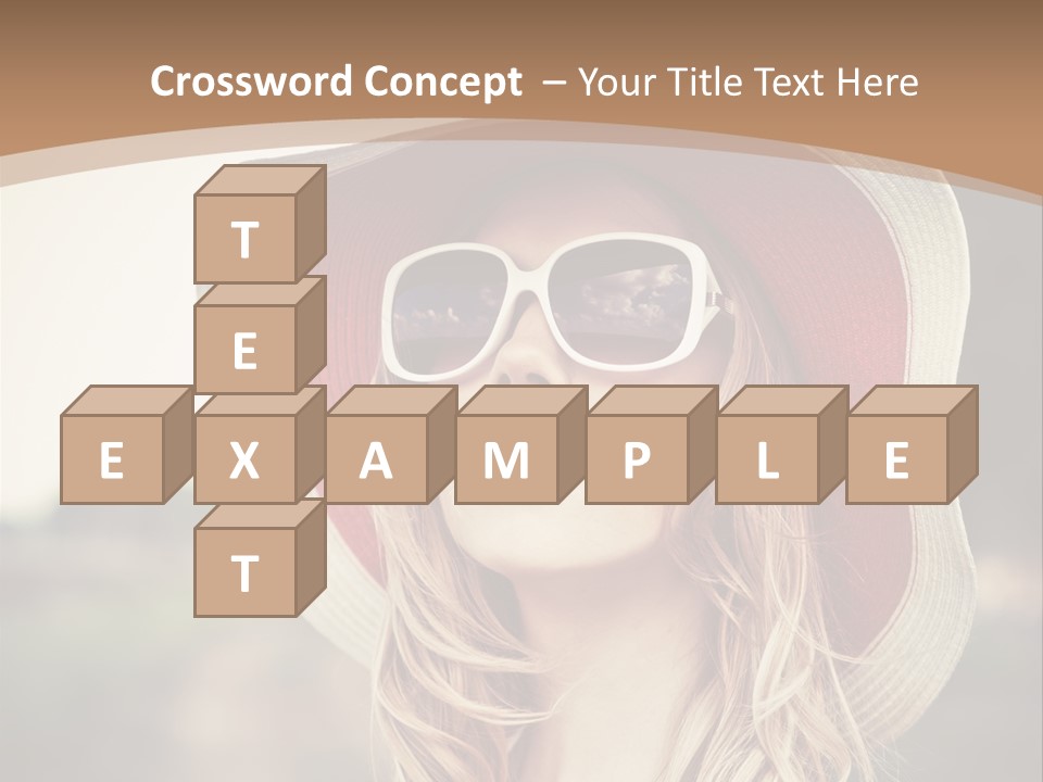 Caucasian Woman Face PowerPoint Template