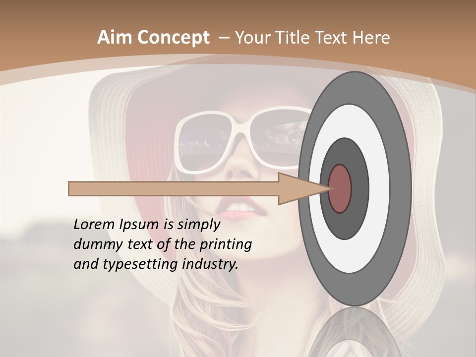 Caucasian Woman Face PowerPoint Template