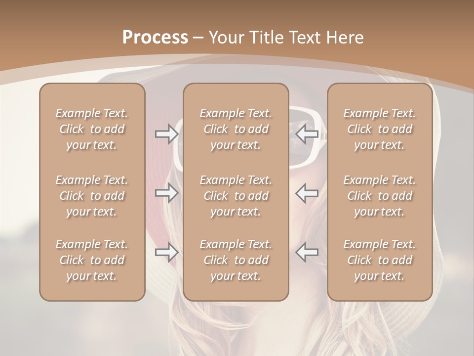 Caucasian Woman Face PowerPoint Template