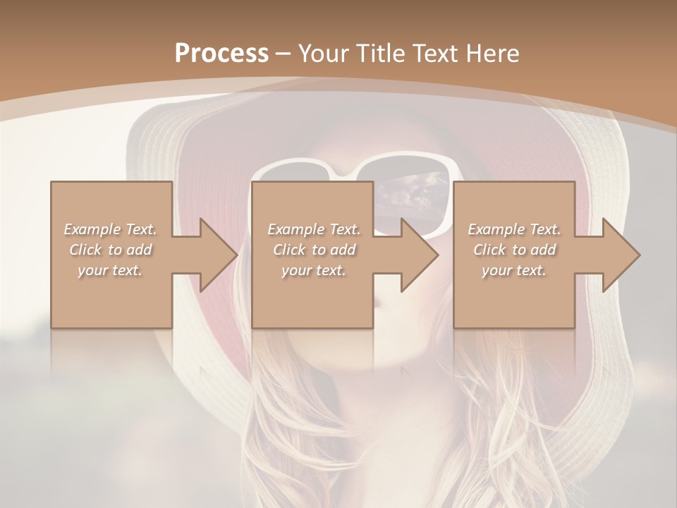 Caucasian Woman Face PowerPoint Template