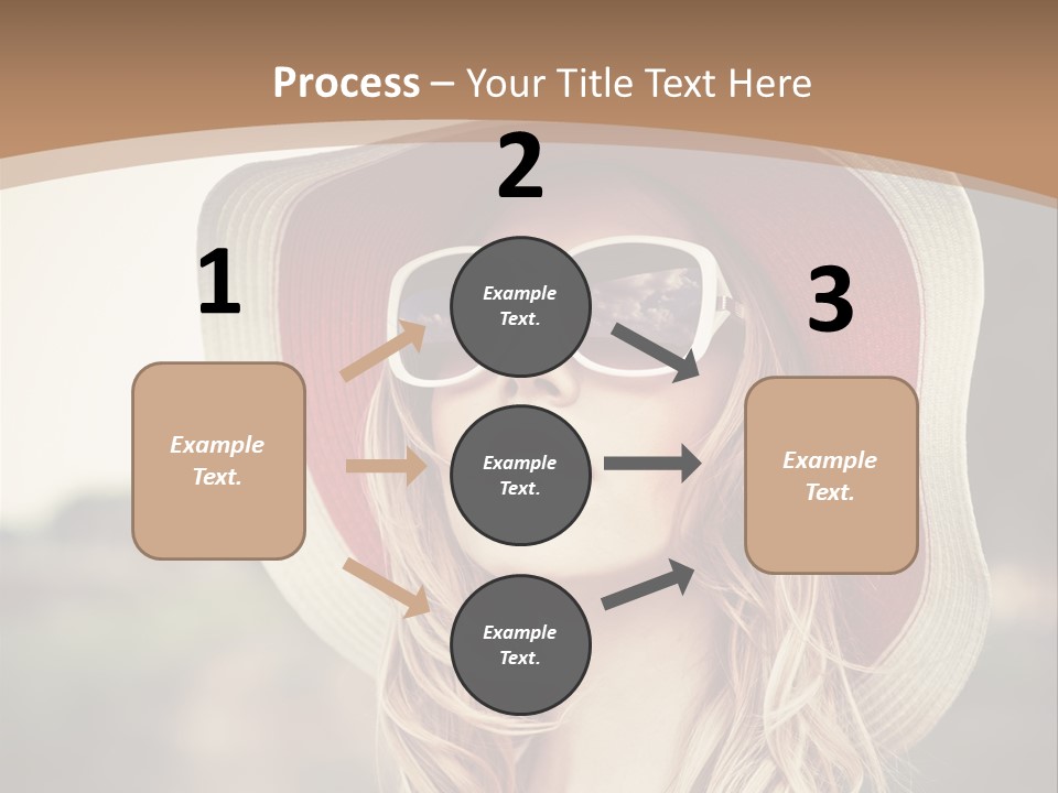 Caucasian Woman Face PowerPoint Template