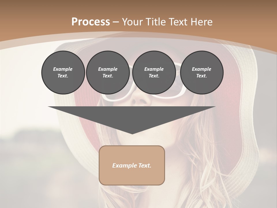 Caucasian Woman Face PowerPoint Template