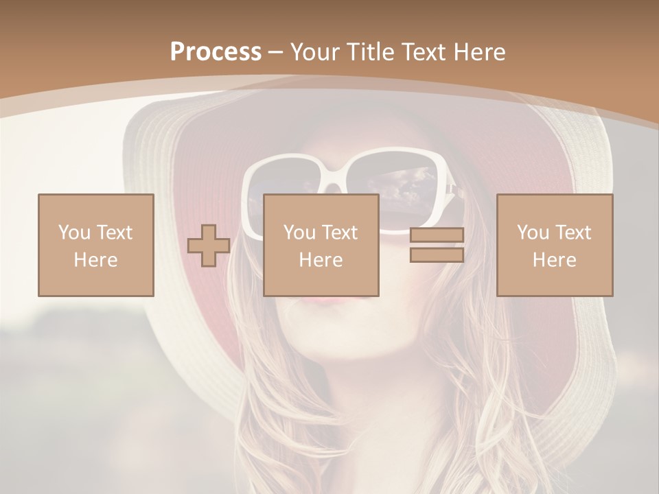 Caucasian Woman Face PowerPoint Template