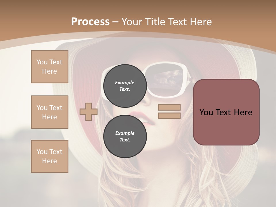 Caucasian Woman Face PowerPoint Template
