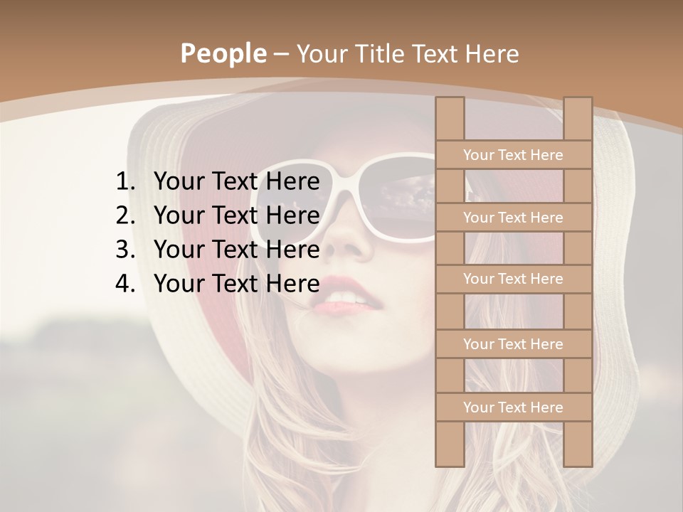 Caucasian Woman Face PowerPoint Template