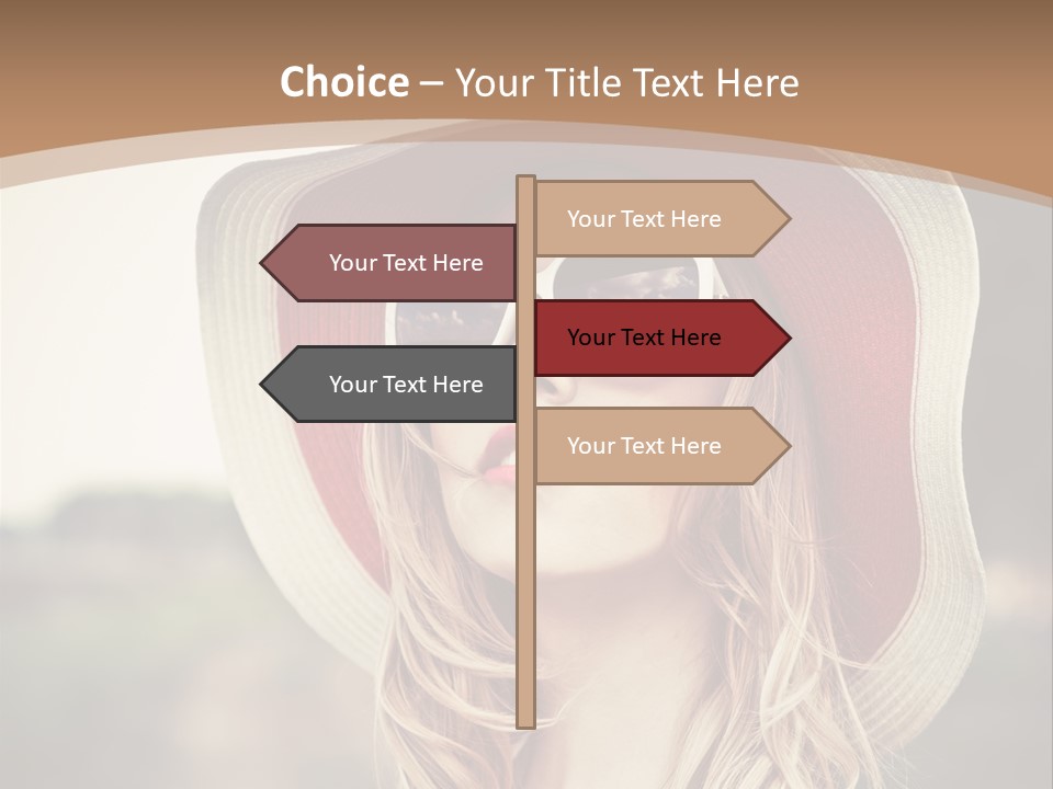 Caucasian Woman Face PowerPoint Template