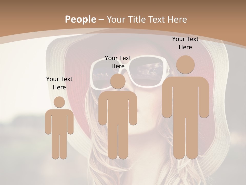 Caucasian Woman Face PowerPoint Template