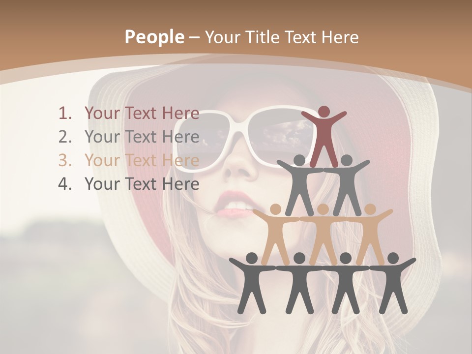 Caucasian Woman Face PowerPoint Template