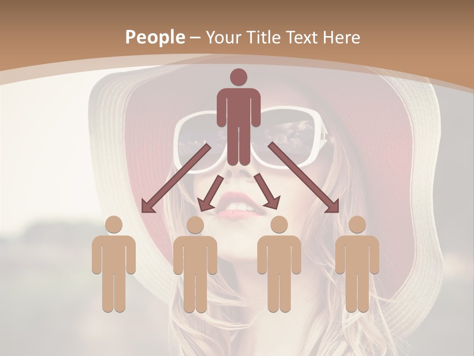 Caucasian Woman Face PowerPoint Template