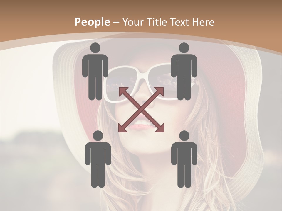 Caucasian Woman Face PowerPoint Template