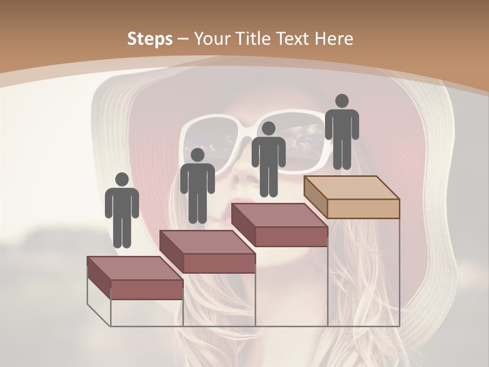 Caucasian Woman Face PowerPoint Template